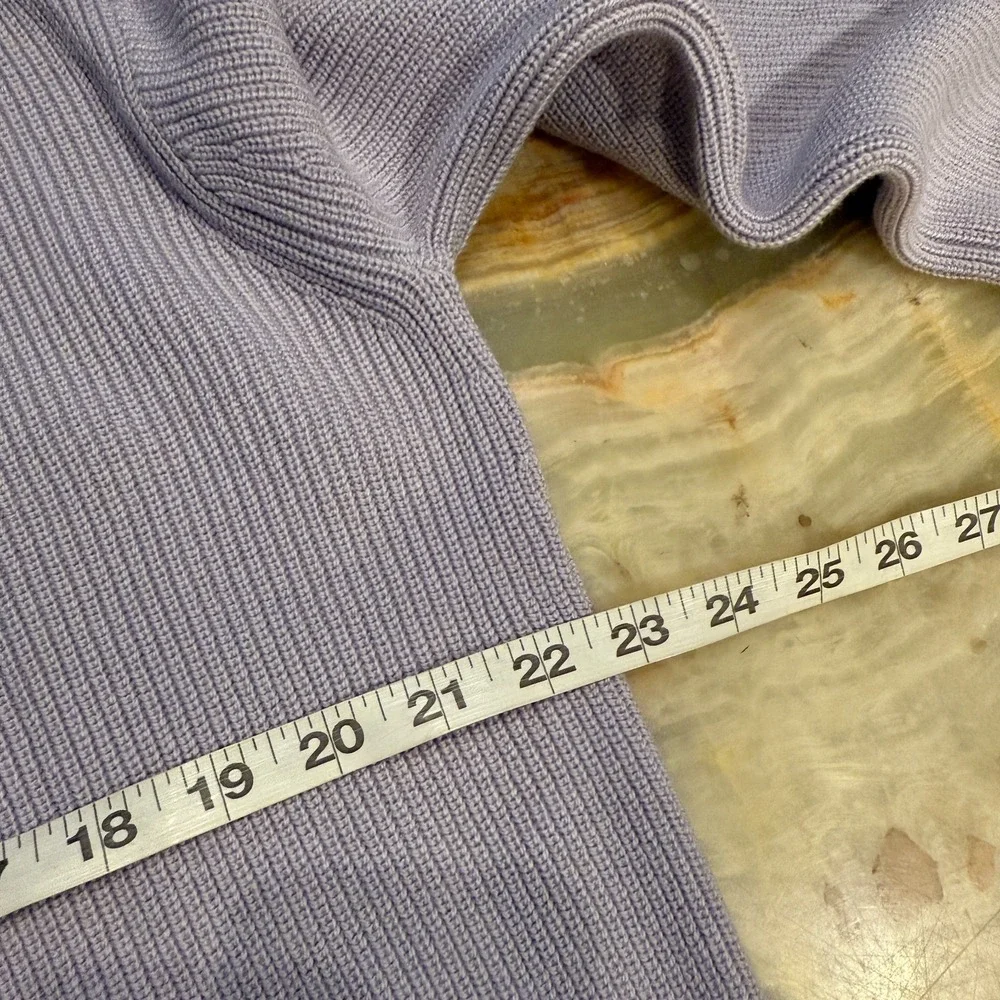 Lululemon Womens Merino Wool Blend Ribbed Sweater‎ Lavender Purple Crew Neck 8
